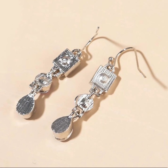 Gem Drop Earrings Purple - Picture 3 of 4